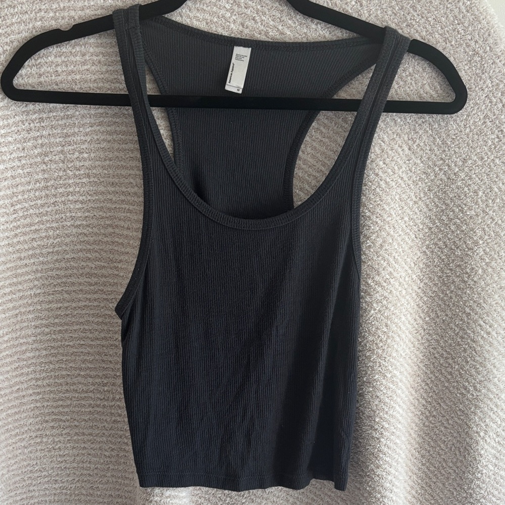 AMERICAN APPAREL dark grey Tank Top